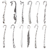 12Pcs 12 Styles Tibetan Style Alloy Bookmarks PALLOY-SC0003-81-1
