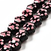 Handmade Printed Porcelain Beads PORC-F005-02B-4