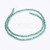 Electroplate Glass Beads Strands X-GLAA-F076-FR04-2