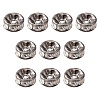 Brass Rhinestone Spacer Beads RB-YW0001-04D-01B-1