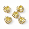 Rack Plating Brass Micro Pave Cubic Zirconia Beads KK-C007-12G-04-1
