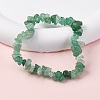 Natural Green Aventurine Chips Beaded Stretch Bracelet for Women PW-WG72437-03-3