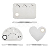 Stainless Steel Palette and Double Head Spoon Palette Spatulas Stick Rod MRMJ-GL0001-01P-1