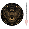 AHADEMAKER 1Pc Cone/Spike/Pendulum Natural Rose Quartz Stone Pendants DIY-GA0004-59A-1