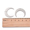 201 Stainless Steel 2-Loop Link Charms STAS-N090-LA039-P-5