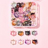 50Pcs Glass Pendants PALLOY-FS00030-7
