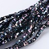 Electroplate Glass Beads Strands LS-EGLA-F121-HP-A03-1