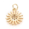 Brass Micro Pave Clear Cubic Zirconia Pendants KK-O126-21G-2