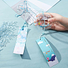 2Pcs 2 Styles Round with Boat & Bird Pattern Glass Wind Chime HJEW-BC0001-10-3
