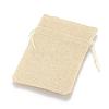 Polyester Imitation Burlap Packing Pouches Drawstring Bags ABAG-R005-9x7-13-2