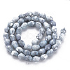 Opaque Baking Painted Glass Beads Strands EGLA-N006-007E-2