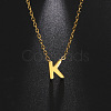 201 Stainless Steel Initial Pendant Necklaces FS-WG78A3B-11-2