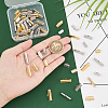 60Pcs 6 Style 304 Stainless Steel Ribbon Crimp Ends STAS-UN0055-92-4