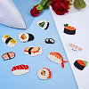 12Pcs 12 Styles Sushi Polyester Embroider Thread Iron on/Sew On Patches DIY-DC0003-87-4