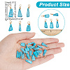 50Pcs Dyed Natural Howlite Pendants PALLOY-AB00142-2