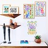 3Pcs 3 Styles PET Out Drawing Painting Stencils DIY-WH0416-0012-6