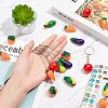 DIY Vegetables Themed Keychain Making Kits DIY-NB0004-62-3