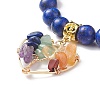 5Pcs 5 Style Natural & Synthetic Mixed Gemstone Stretch Bracelets Set BJEW-JB08747-7