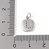 Rack Plating Brass Micro Pave CLear Cubic Zirconia Charms KK-E110-14P-J-3