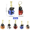 6Pcs Handmade Lampwork Pendants LAMP-FS0001-57A-4