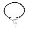 Waxed Cotton Cord Necklace Making MAK-S034-005-3