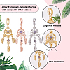 DICOSMETIC 18Pcs 3 Colors Rack Plating Alloy European Dangle Charms FIND-DC0001-25-4