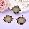 Vintage Tibetan Style Alloy Pendant Cabochon Settings X-TIBEP-M018-92AB-NF-5