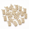 Brass Cubic Zirconia Charms KK-S348-330E-1