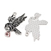Alloy with Black Enamel Pendants AL-CBA2919-02P-01-2