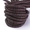 Flat Round Handmade Polymer Clay Bead Spacers CLAY-R067-3.0mm-38-4