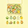 60Pcs 15 Styles Fruit Alloy Enamel Charms ENAM-FS0003-54-7