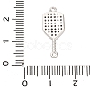 Brass Micro Pave Clear Cubic Zirconia Connector Charms KK-P288-01P-3