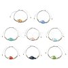 Dyed Natural Malaysia Jade & Handmade Porcelain & Seed Beaded Adjustable Bracelets for Women BJEW-JB14029-2