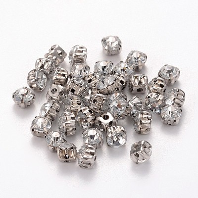 Square Sew on Rhinestone GACR-D001-7mm-01-1