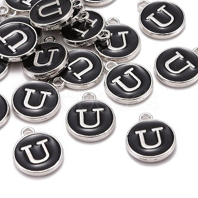Platinum Plated Alloy Charms LS-ENAM-S118-02U-P-1