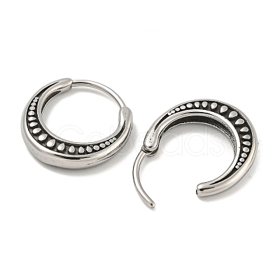 316 Surgical Stainless Steel Hoop Earrings EJEW-D096-12AS-14-1