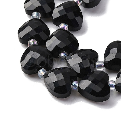 Natural Obsidian Beads Strands X-G-P570-E20-01-1