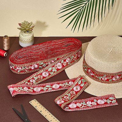 Ethnic Polyester Ribbon OCOR-WH0109-038A-1
