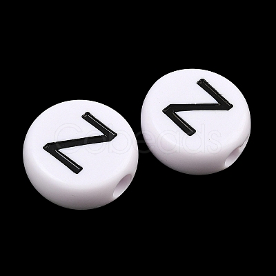 Opaque White Acrylic European Beads AC-CBA3BDD-01Z-1