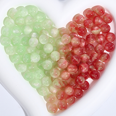 120Pcs Opaque UV Reactive Beads RESI-PA0001-35D-1