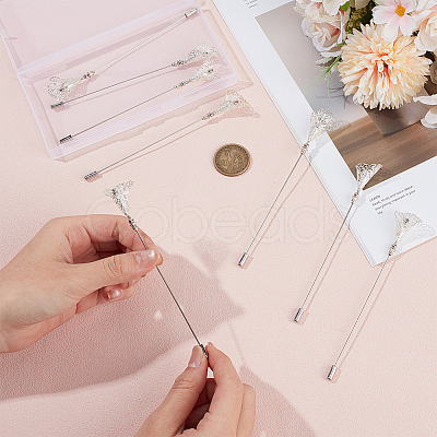 8Pcs Brass Brooches JEWB-BC00012-1