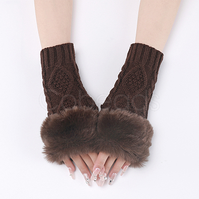 Polyacrylonitrile Fiber Yarn Knitting Fingerless Gloves COHT-PW0001-15E-1