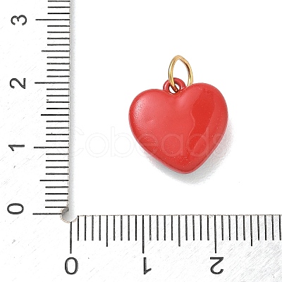 Valentine's Day Spray Painted 304 Stainless Steel Pendants SA-CBA08A6-07A-G-1