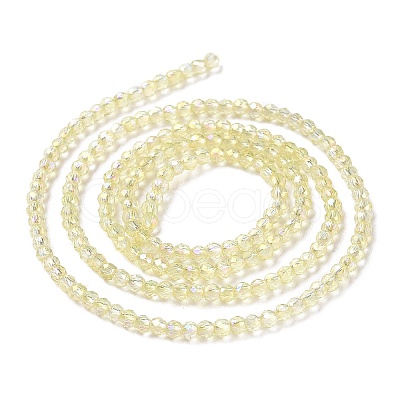 Electroplate Transparent Glass Beads Strands LS-GLAA-H021-01A-FR04-1