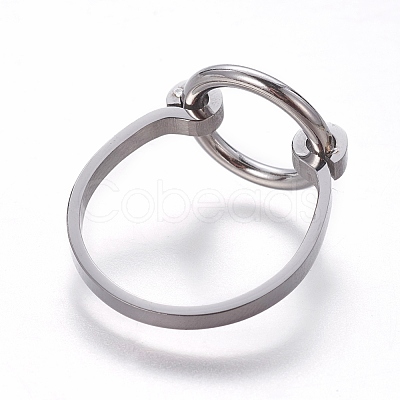 Tarnish Resistant 304 Stainless Steel Finger Rings RJEW-E158-08P-1