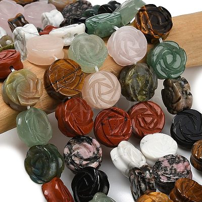 Natural Mixed Gemstone Beads Strands G-D354-D01-1