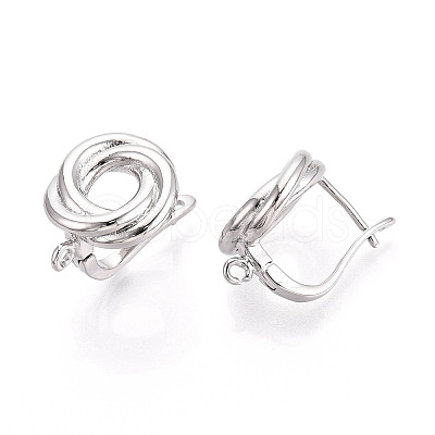 Brass Hoop Earring Findings KK-N267-31P-1