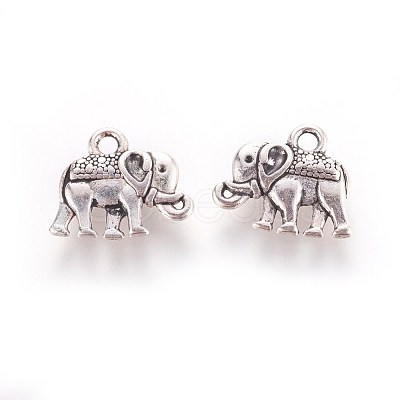Vintage Elephant Charms PALLOY-ZN-47017-AS-FF-1