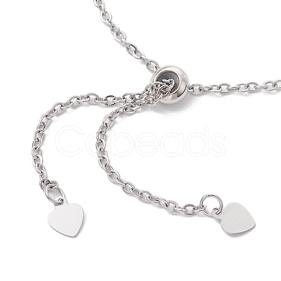 Tarnish Resistant Adjustable Braided 201 Stainless Steel Macrame Pouch Cable Chain Slider Bracelet Making BJEW-JB10284-01-1
