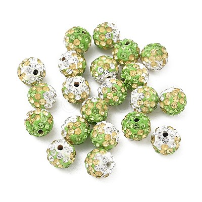 Handmade Polymer Clay Rhinestone Beads RB-CBAFAF8-01D-1